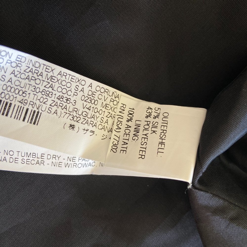 Zara Basic Womens Black Multi Polka Dot Smocked B… - image 6